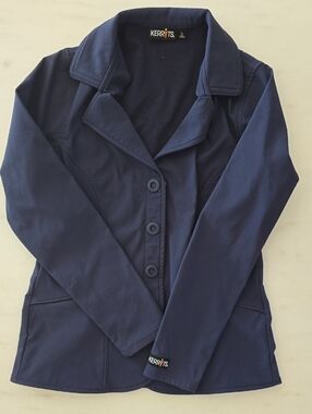 Kerrits Girls Navy Softshell Blazer with Notched Collar for Horseback Riding